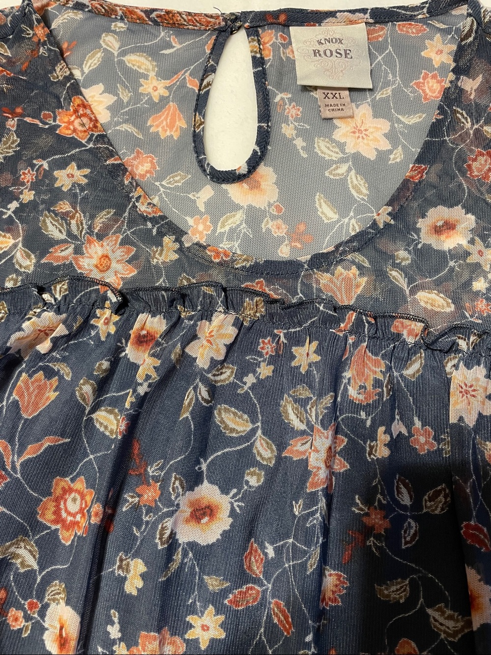 Knox Rose Navy Floral Top - Picture 4 of 10